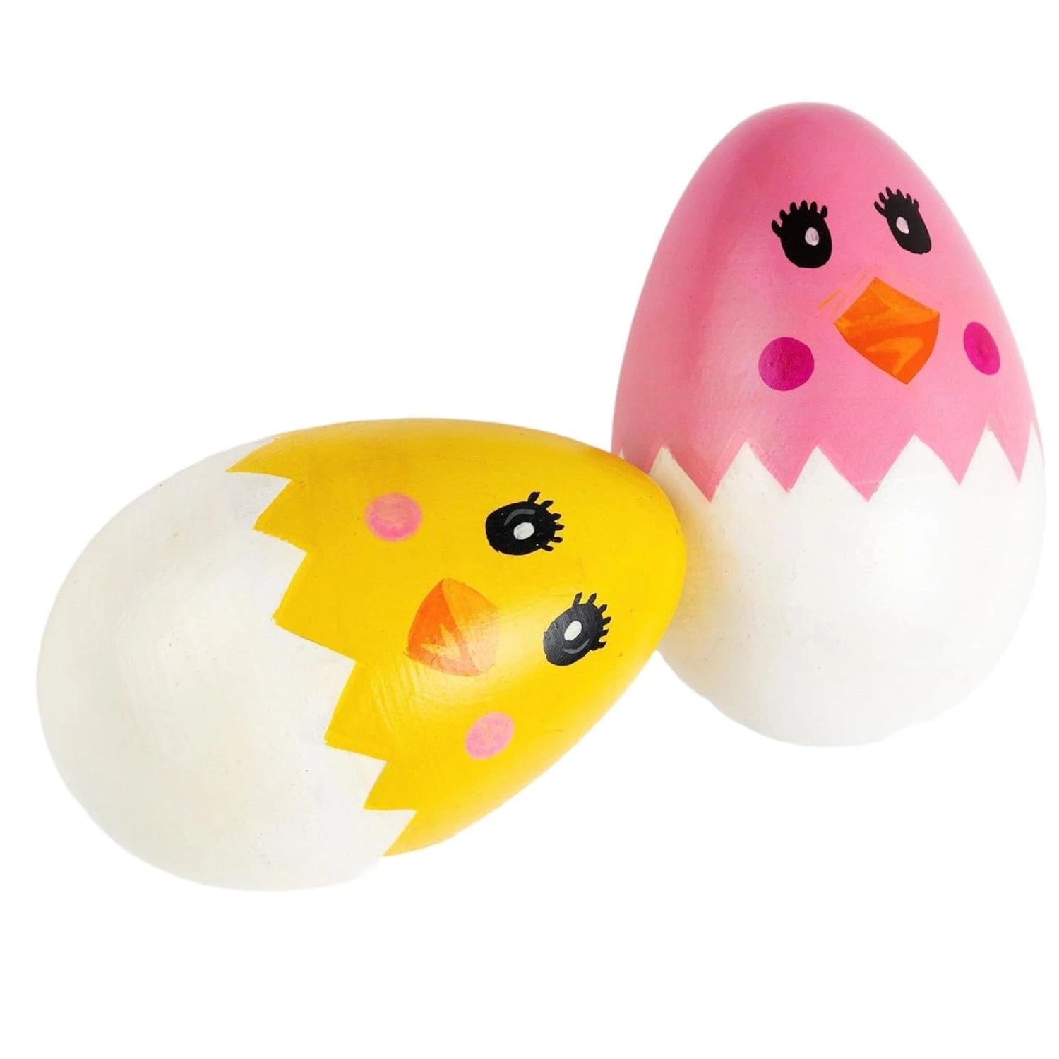 Wooden Egg Shakers Rattles Set of 2 - Colourful Musical Instrument Rattle Toy for Baby and Kids (0-3 Years) - Non-Toxic Colors view 1