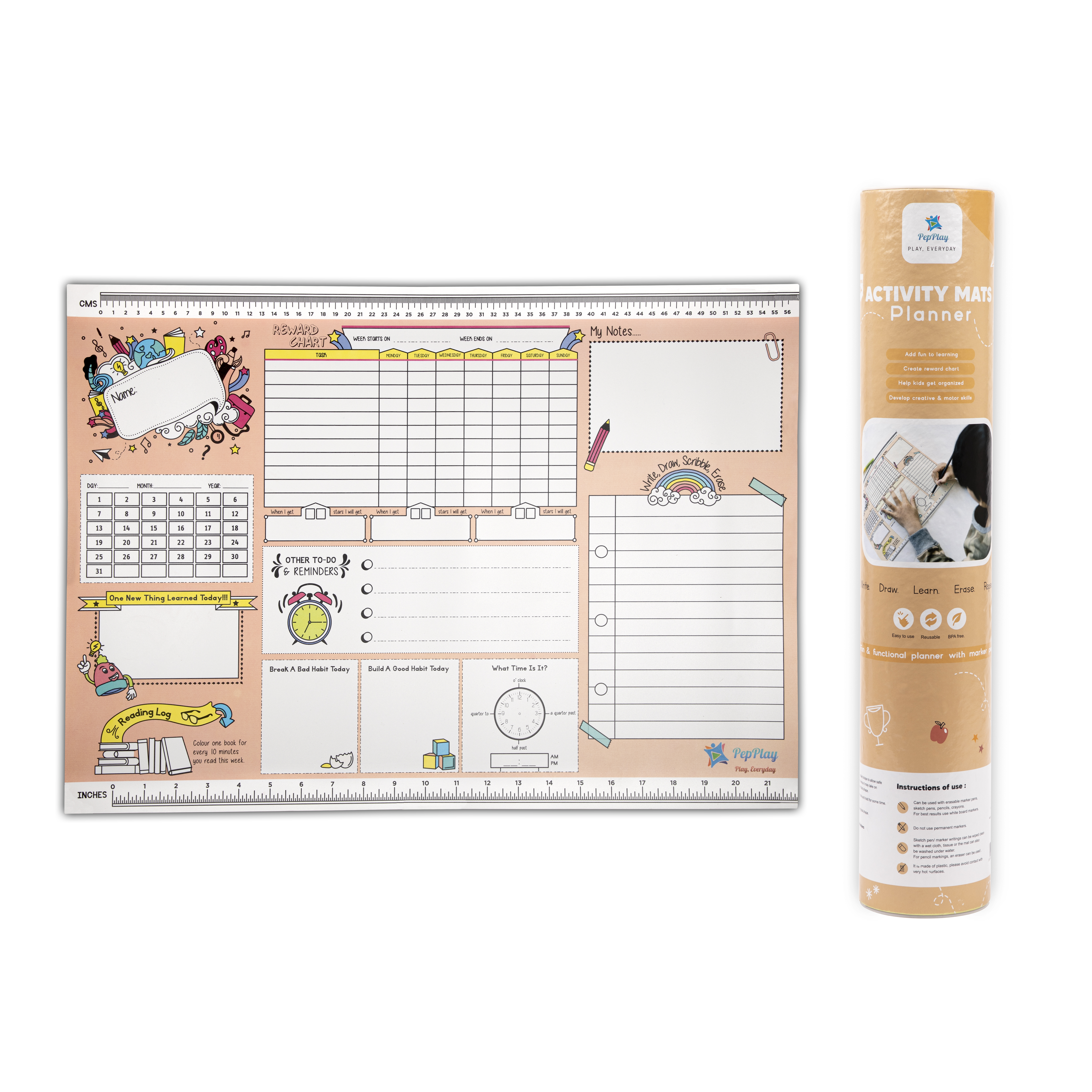 ACTIVITY PLANNER - PEACH view 1