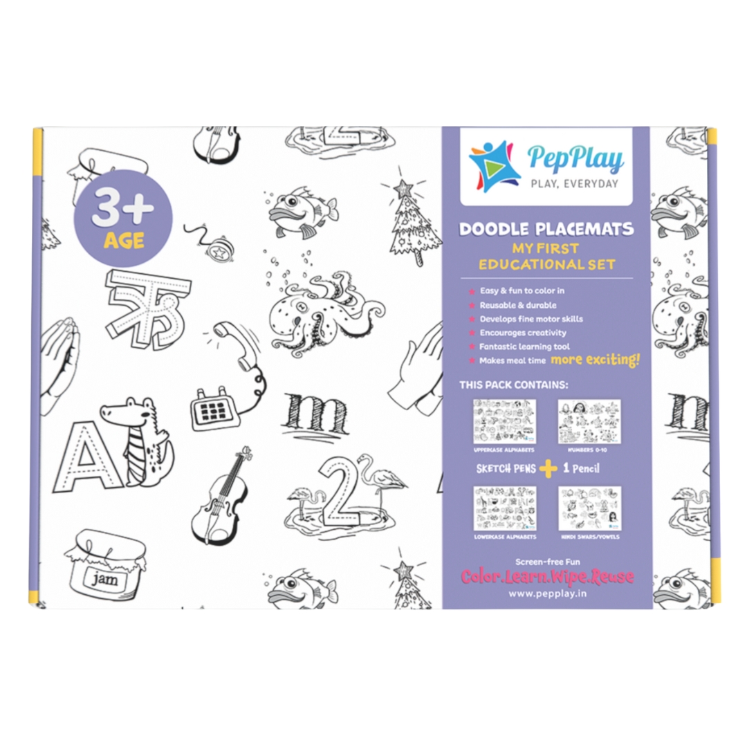 MY FIRST EDUCATIONAL SET- REUSABLE DOODLE PLACEMATS view 1