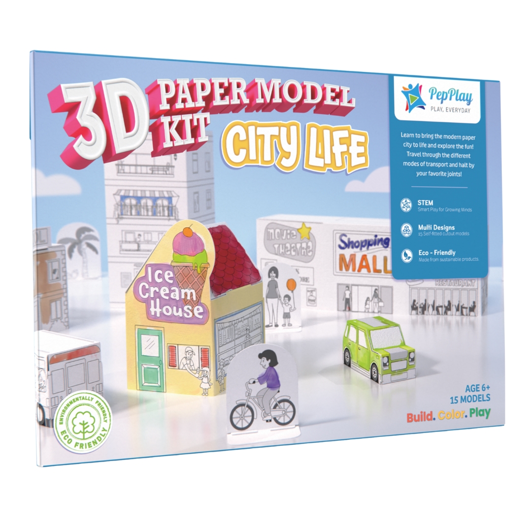 3D PAPER MODEL KIT- CITY LIFE view 1