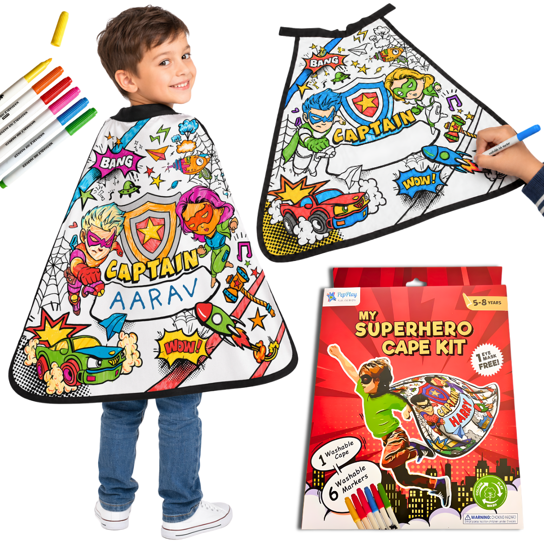 COLOUR YOUR SUPERHERO CAPE view 1