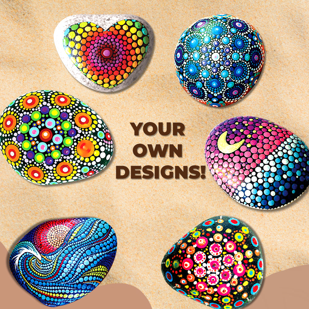 Paint Your Own - Dot Mandala Rocks view 1