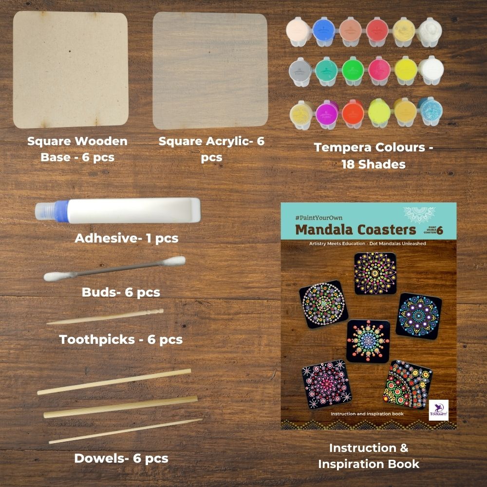 Paint Your Own - Mandala Coasters view 1